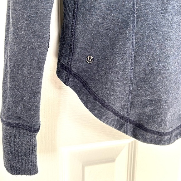 LULULEMON 1/2 Zip Hoodie Thin Running Top Sweatshirt, Heathered Blue, Size Small - Picture 13 of 16